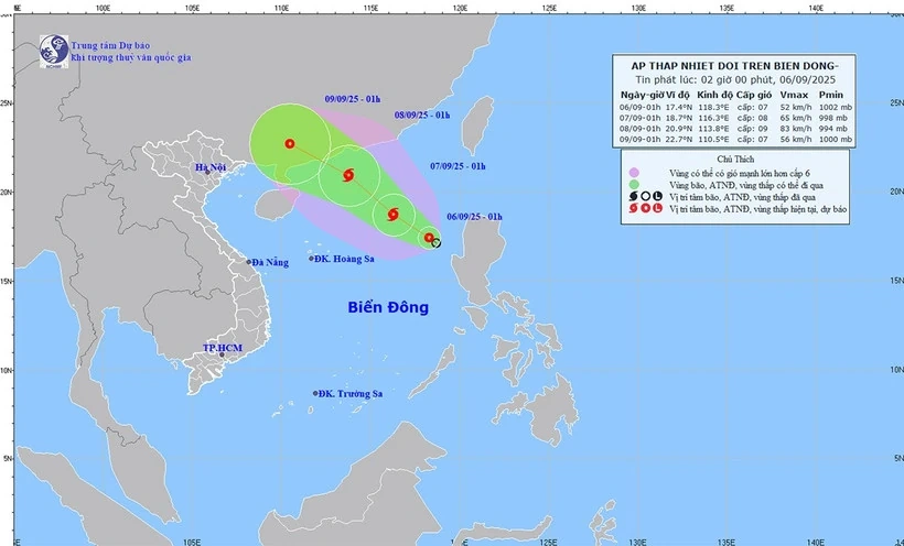 Tin áp thấp nhiệt đới trên Biển Đông có khả năng mạnh thành bão