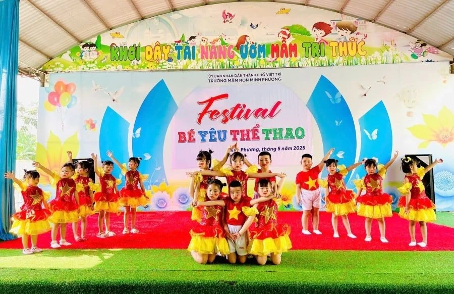 Trường Mầm non Minh Phương giữ vững trường đạt chuẩn quốc gia mức độ 2