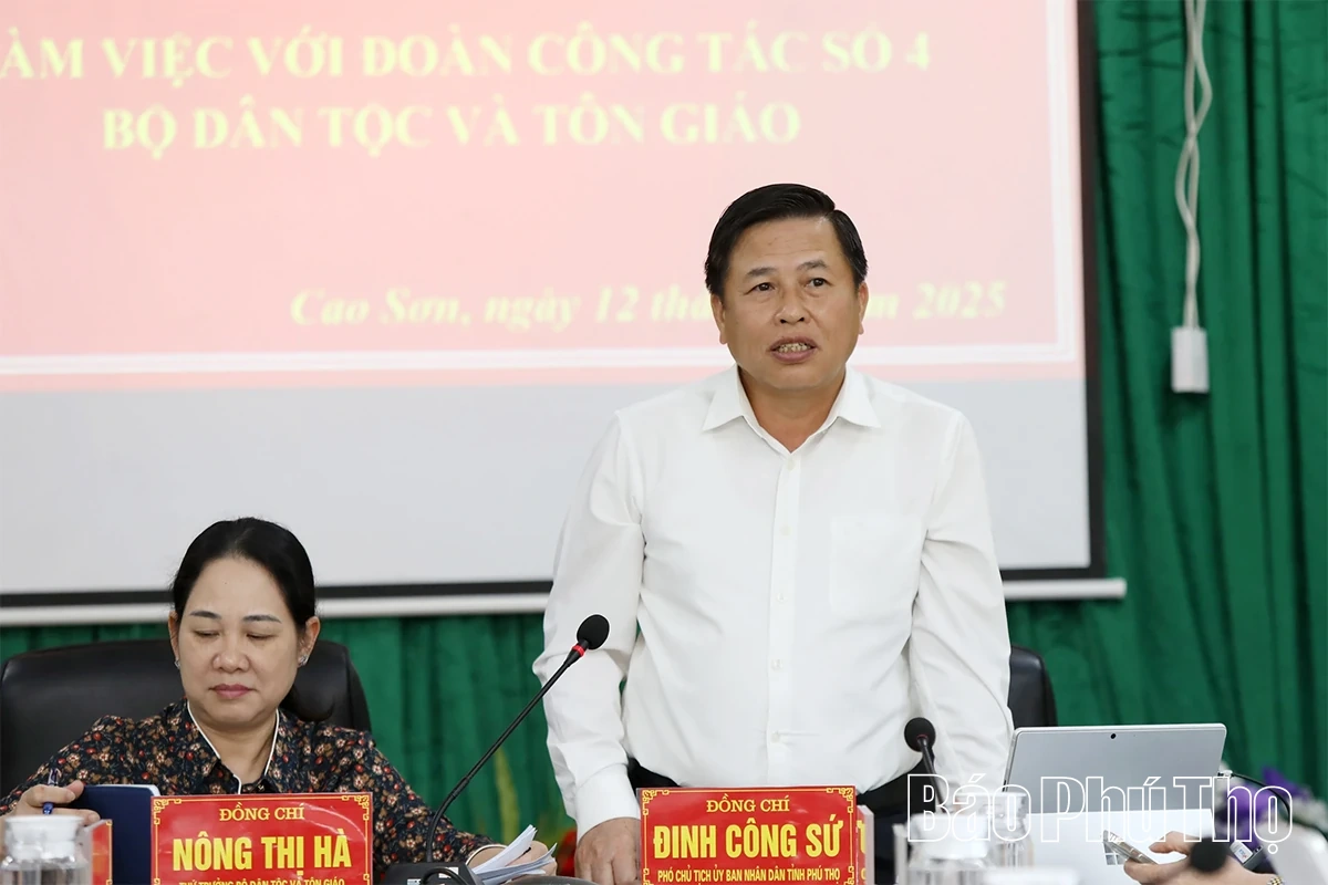 Thứ trưởng Nông Thị Hà kiểm tra công tác dân tộc, tôn giáo tại xã Cao Sơn