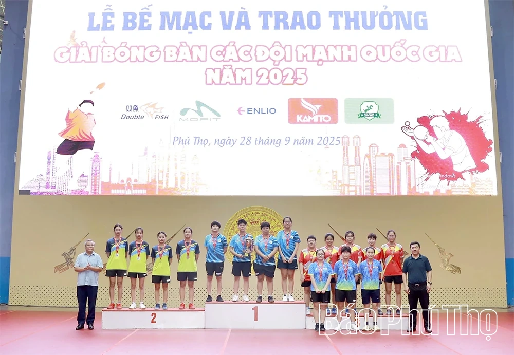 Bế mạc Giải bóng bàn các đội mạnh Quốc gia 2025