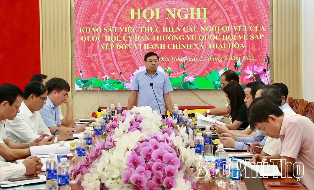 Đoàn ĐBQH tỉnh khảo sát tại xã Thái Hòa