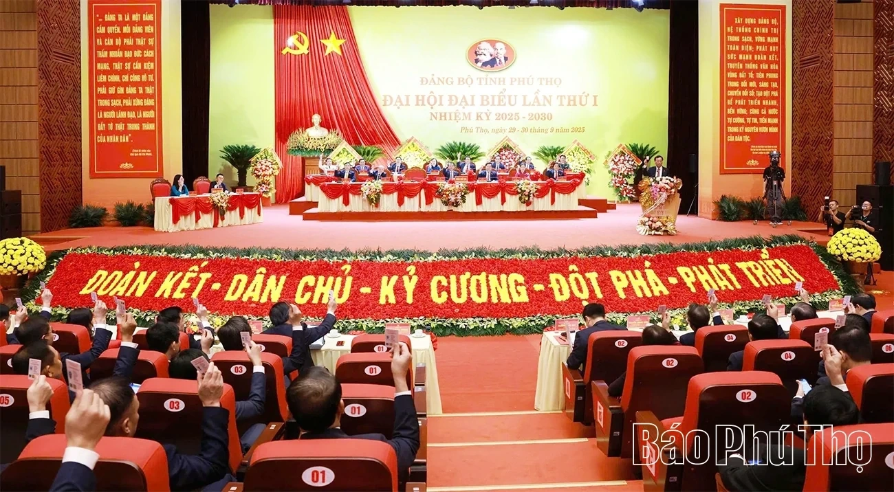 Dự thảo Nghị quyết Đại hội đại biểu Đảng bộ tỉnh Phú Thọ lần thứ I, nhiệm kỳ 2025 - 2030