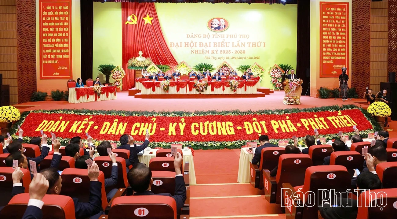 Diễn văn bế mạc Đại hội đại biểu Đảng bộ tỉnh Phú Thọ lần thứ I, nhiệm kỳ 2025 – 2030 của đồng chí Phó Bí thư Thường trực Tỉnh uỷ Bùi Văn Quang