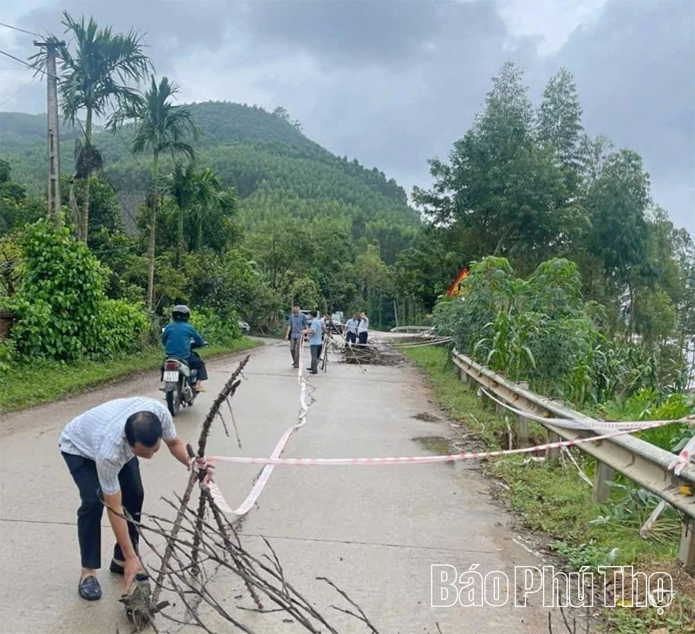 Các xã ven sông Lô chủ động ứng phó với hoàn lưu bão số 10