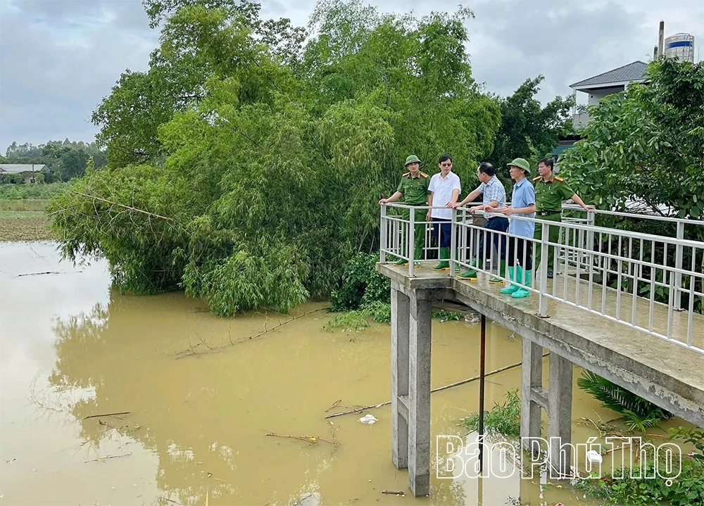 Các xã ven sông Lô chủ động ứng phó với hoàn lưu bão số 10