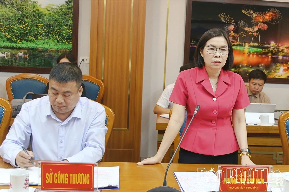 Phó Chủ tịch UBND tỉnh Phùng Thị Kim Nga làm việc với Tổng Công ty Truyền tải điện Quốc gia