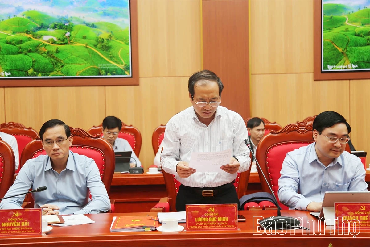 Ban Thường vụ Tỉnh ủy cho ý kiến vào một số nội dung quan trọng của tỉnh