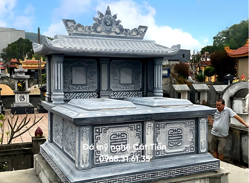 Giải pháp thi công mộ đá, lăng mộ đá hiện đại, minh bạch từ Đá Mỹ Nghệ Cát Tiến