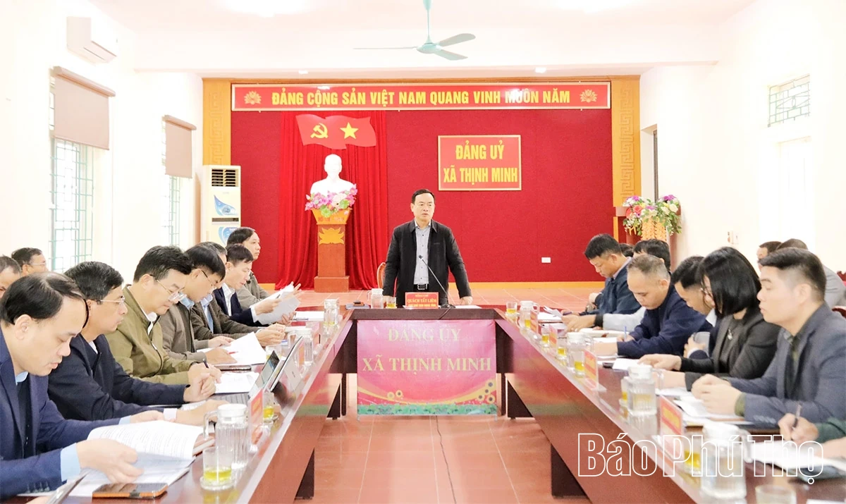 Phó Chủ tịch UBND tỉnh Quách Tất Liêm kiểm tra công tác giải phóng mặt bằng các dự án tại xã Thịnh Minh