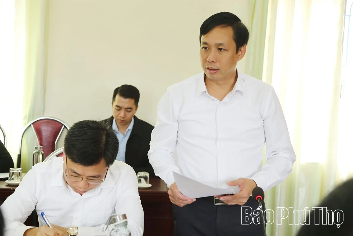 Phó Bí thư Thường trực Tỉnh ủy Bùi Văn Quang làm việc với Ban Thường vụ Đảng ủy các xã Đông Thành, Chí Tiên, Liên Minh