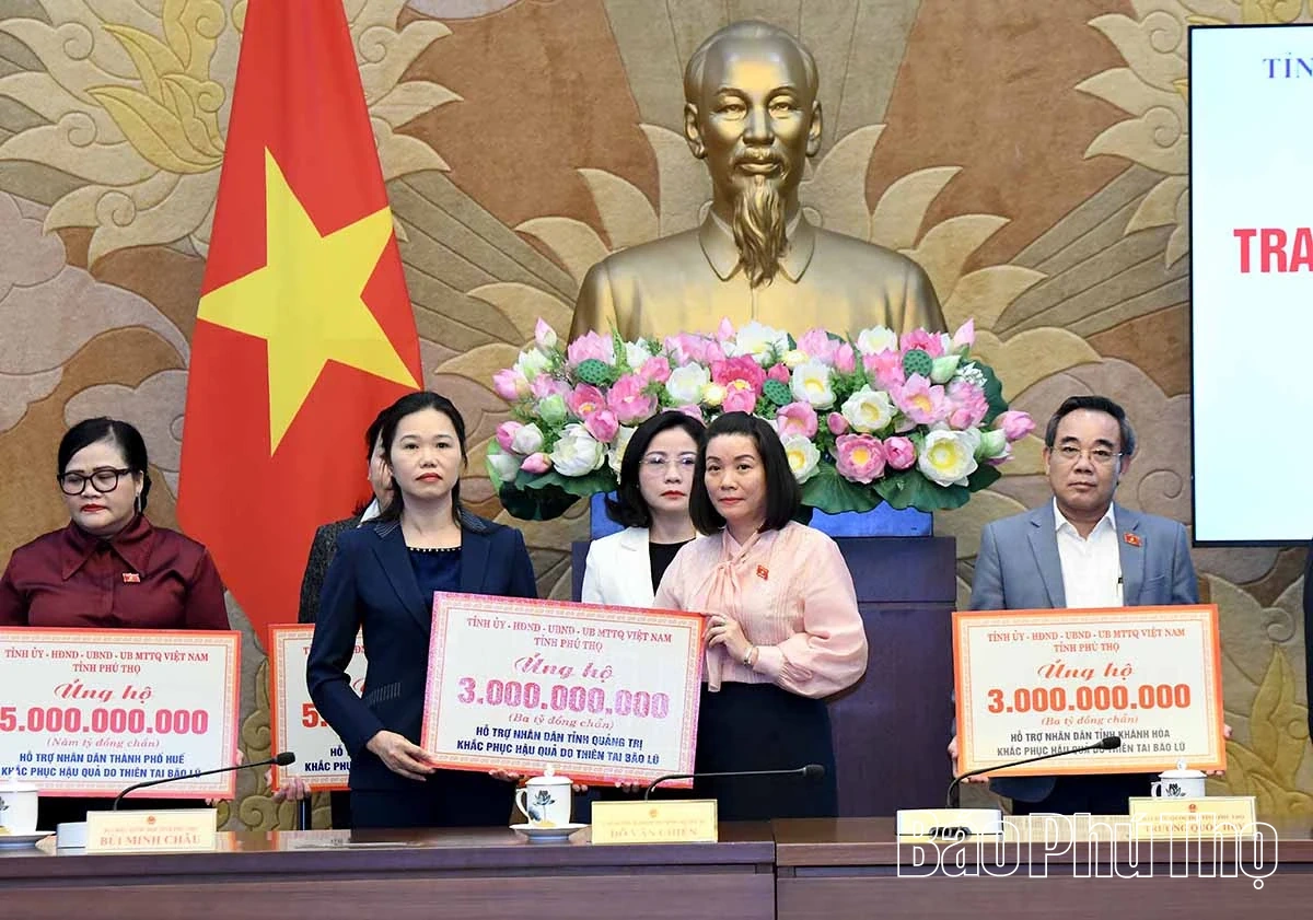 Phú Thọ hỗ trợ các tỉnh miền trung và Tây nguyên