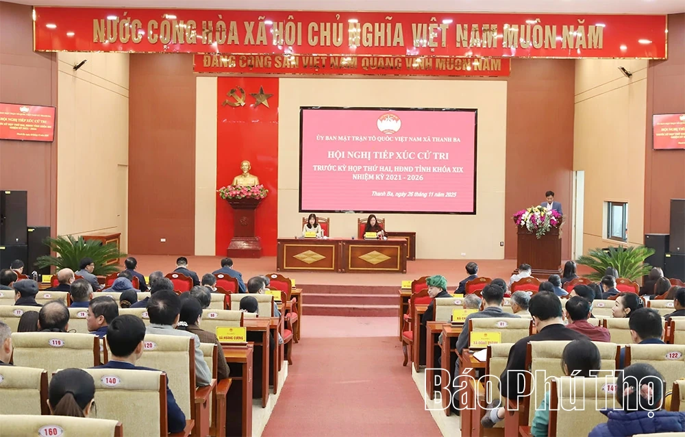 Đại biểu HĐND tỉnh tiếp xúc cử tri tại xã Thanh Ba