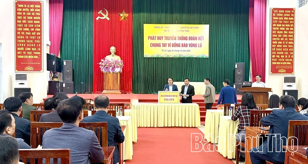 Xã Tề Lỗ chung tay ủng hộ đồng bào vùng lũ