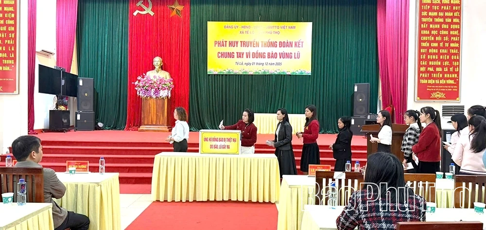 Xã Tề Lỗ chung tay ủng hộ đồng bào vùng lũ