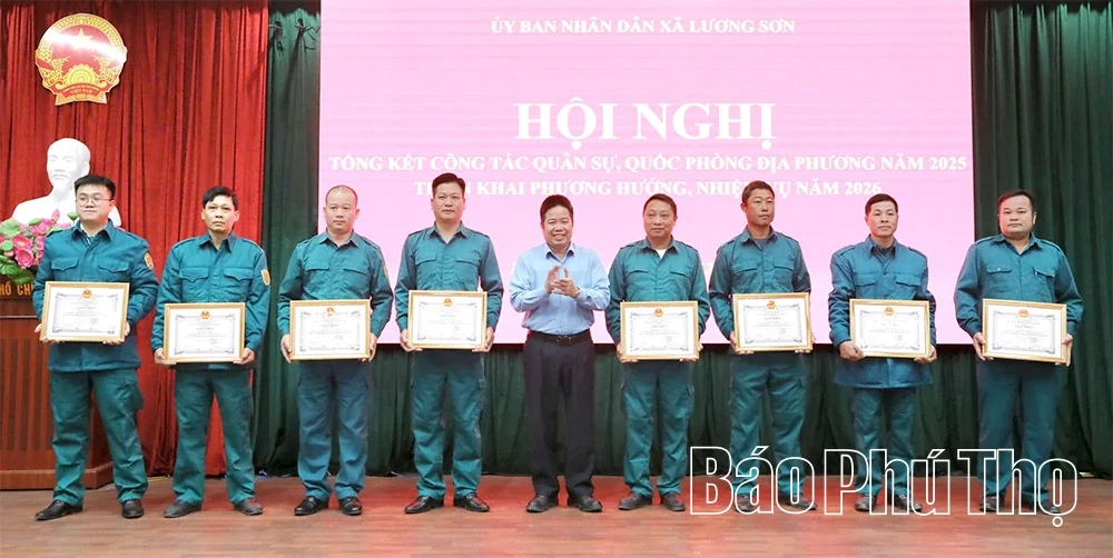 Xã Lương Sơn tổng kết công tác quân sự, quốc phòng địa phương năm 2025