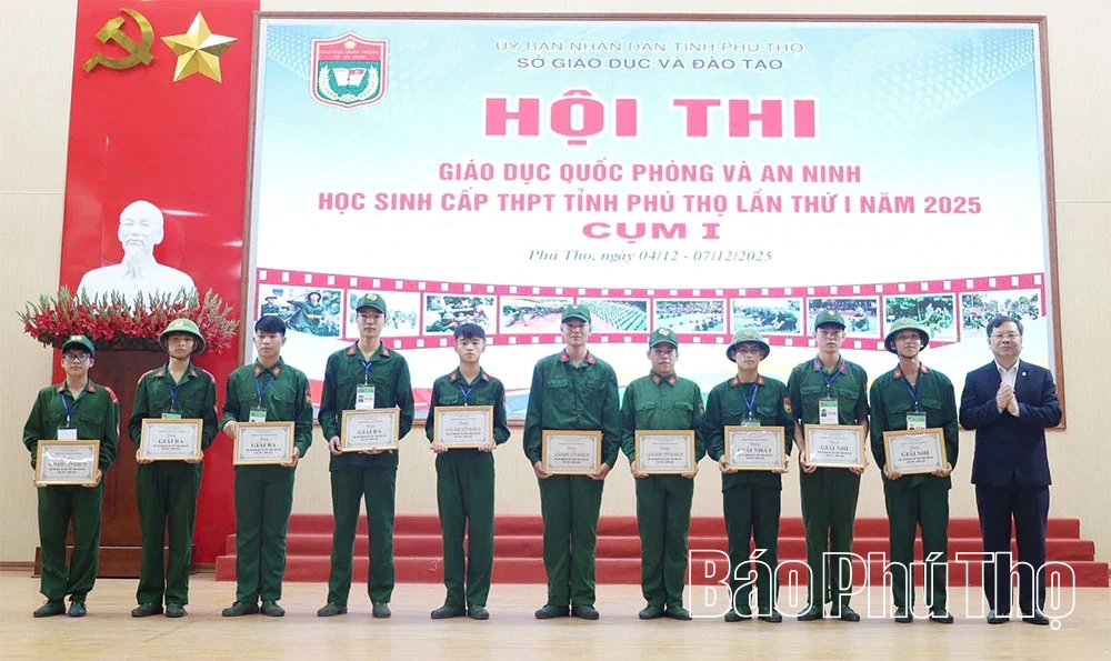 Bế mạc Hội thi Giáo dục quốc phòng và An ninh học sinh THPT lần thứ nhất, năm 2025 cụm I