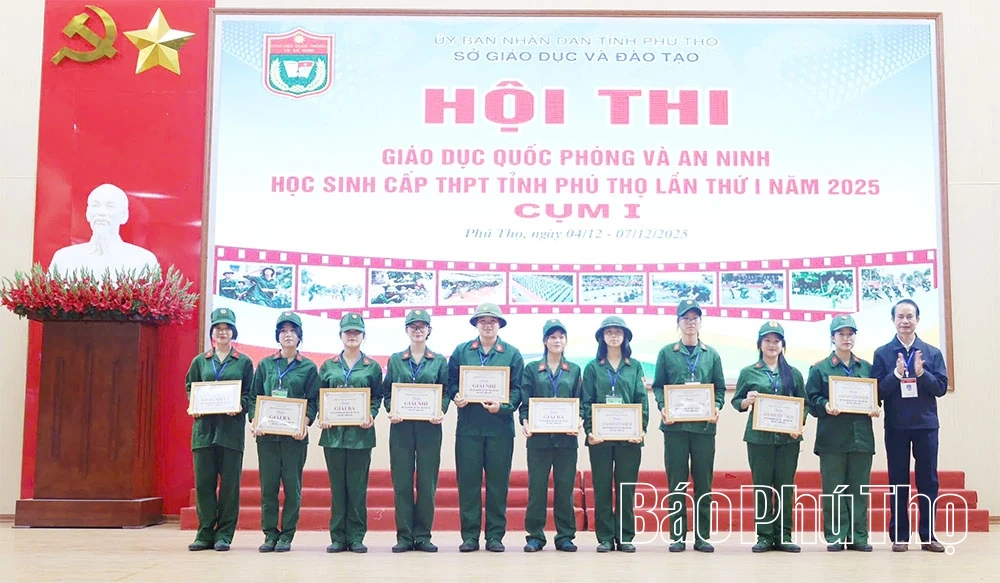 Bế mạc Hội thi Giáo dục quốc phòng và An ninh học sinh THPT lần thứ nhất, năm 2025 cụm I