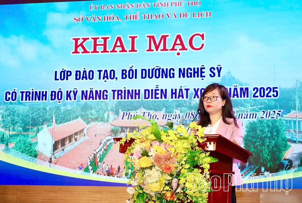 Khai mạc lớp đào tạo, bồi dưỡng nghệ sĩ có trình độ kỹ năng trình diễn hát Xoan