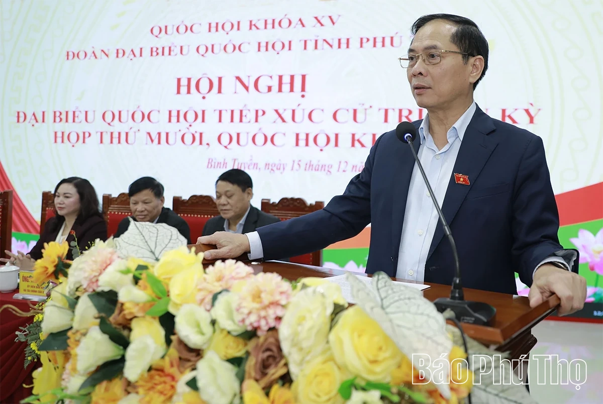 Đoàn ĐBQH tỉnh tiếp xúc cử tri các xã Bình Tuyền, Bình Xuyên, Bình Nguyên, Xuân Lãng