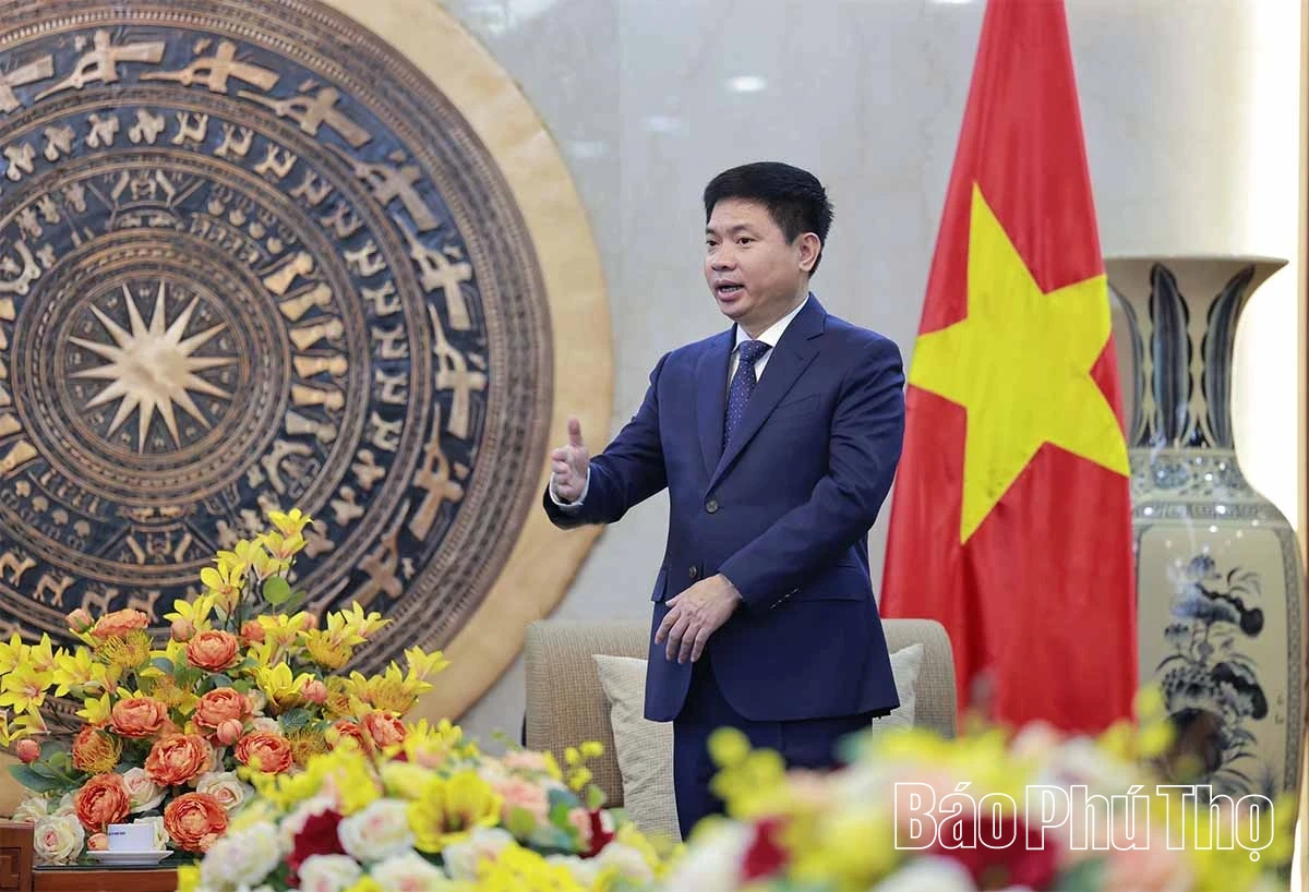 Bí thư Tỉnh ủy Trương Quốc Huy tiếp xã giao Đoàn công tác tỉnh Tochigi, Nhật Bản