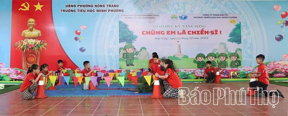 Gần 600 học sinh tham gia ngoại khóa giáo dục kỹ năng sống với chủ đề: “Chúng em là Chiến sĩ”