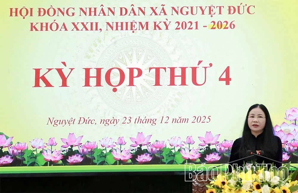 Kỳ họp thứ 4, HĐND xã Nguyệt Đức khóa XXII, nhiệm kỳ 2021 - 2026