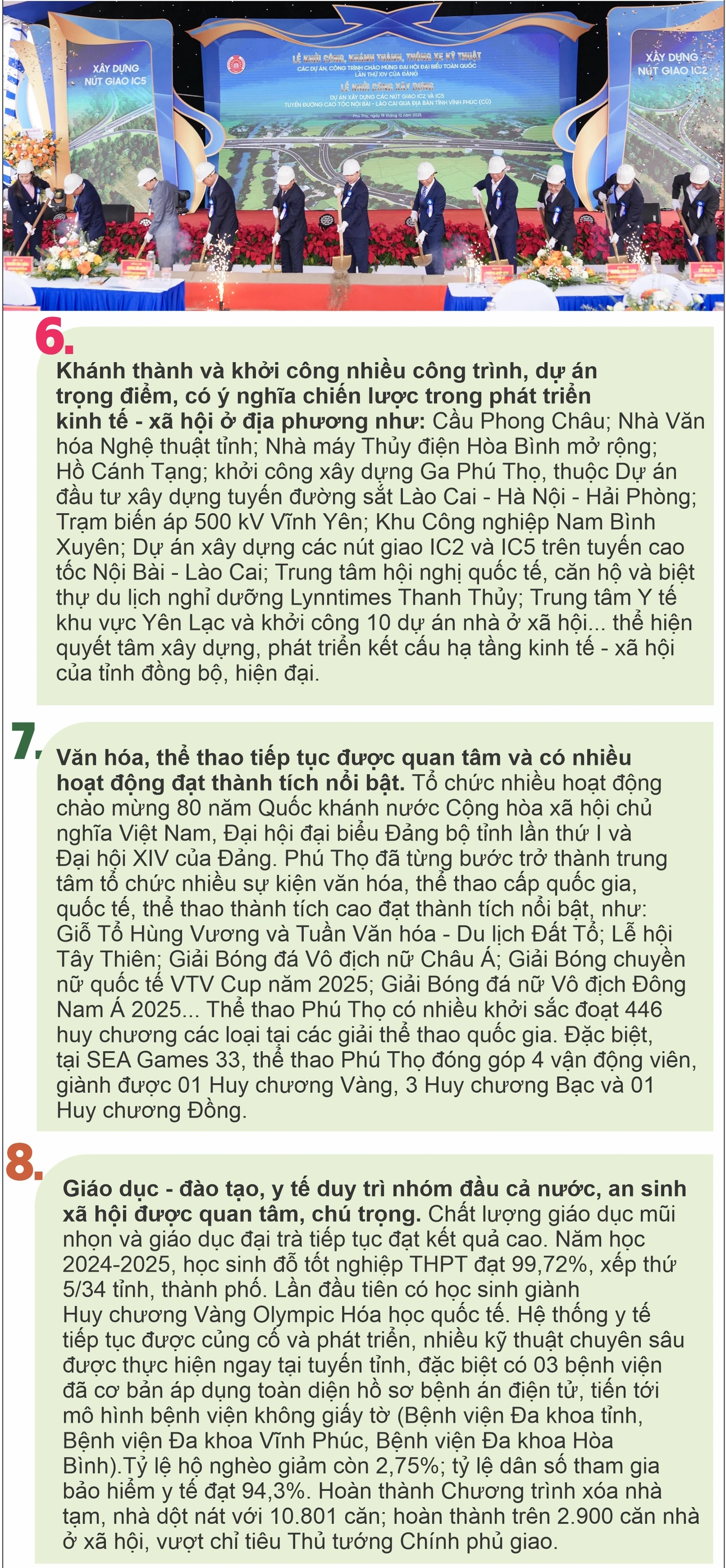 10 sự kiện và kết quả nổi bật của tỉnh Phú Thọ năm 2025