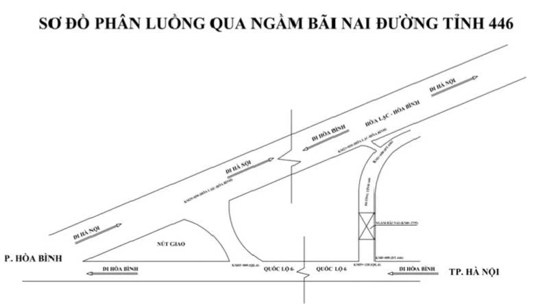 Phân luồng, tổ chức giao thông qua ngầm Bãi Nai thuộc phường Kỳ Sơn