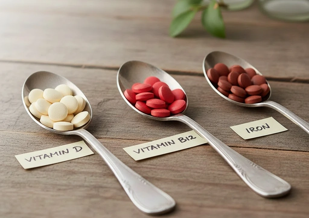 Thời điểm và cách dùng viên sắt, vitamin B12 và vitamin D giúp hiệu quả tốt hơn
