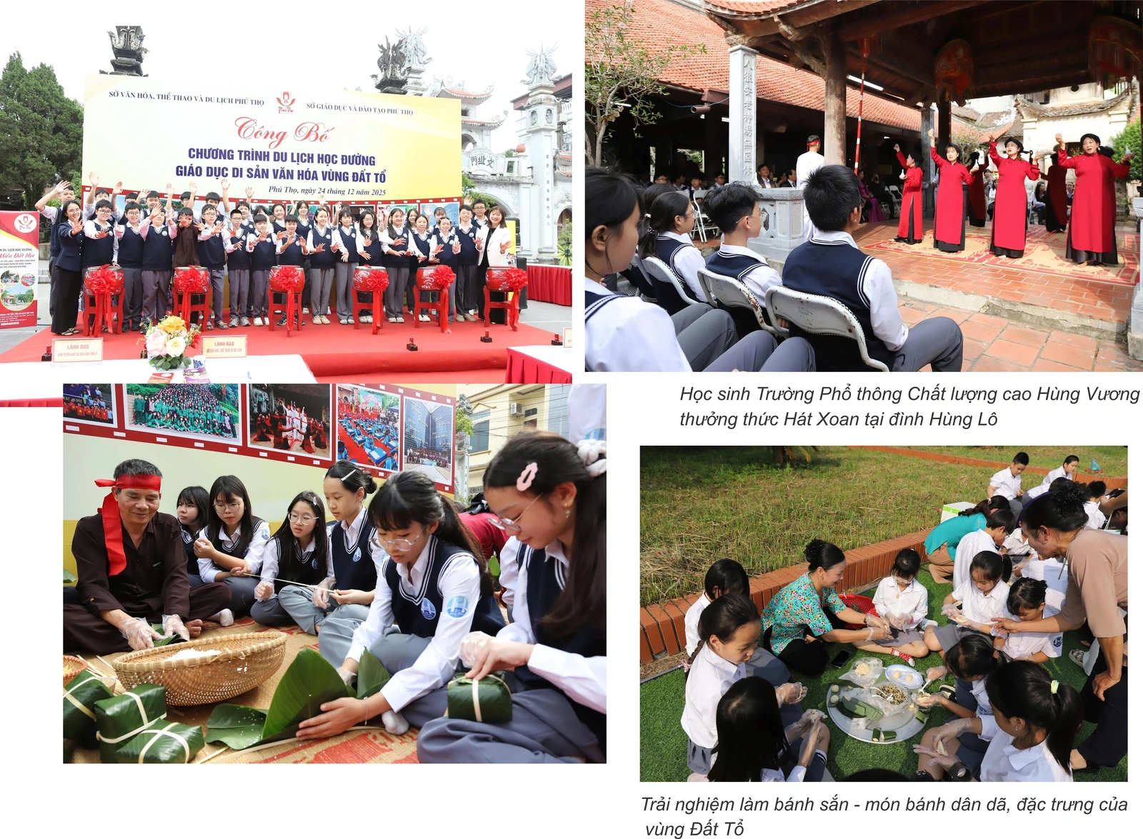 Du lịch học đường - Trải nghiệm văn hóa vùng Đất Tổ