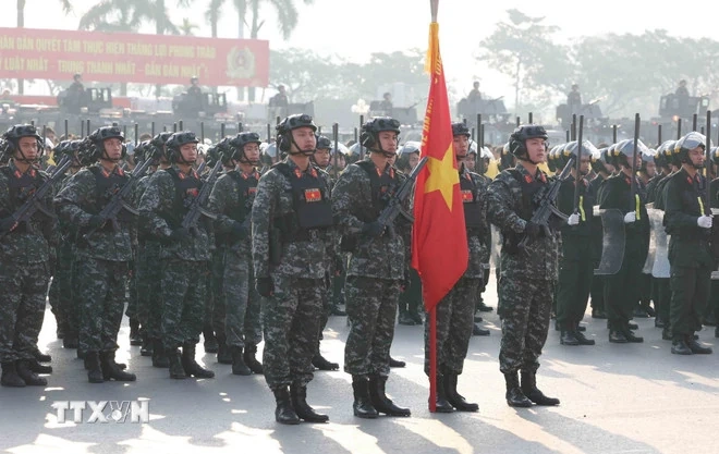 Thường trực Ban Bí thư dự Lễ xuất quân bảo vệ Đại hội lần thứ XIV của Đảng