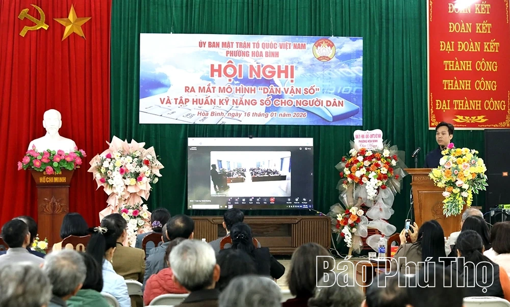 Ra mắt mô hình điểm Dân vận số tại khu dân cư phường Hoà Bình