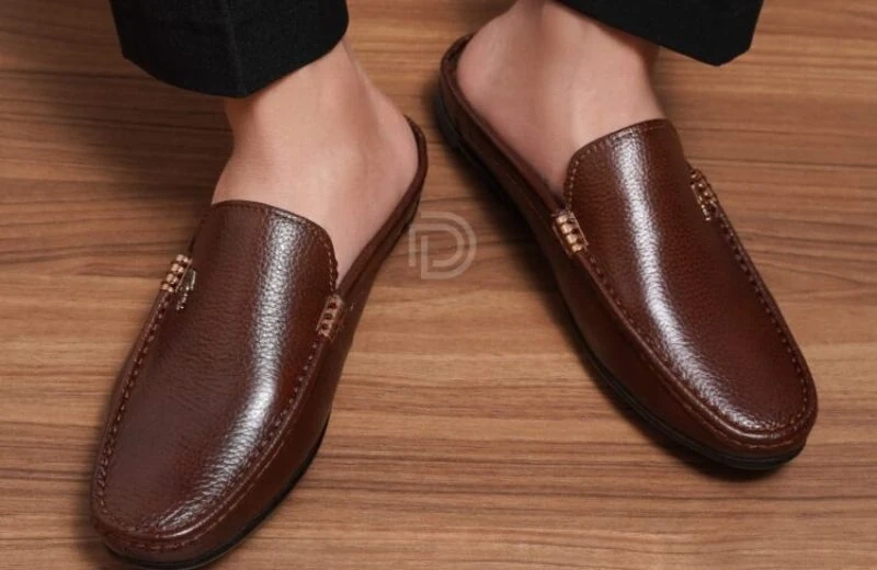 Giày sục nam Chu Hải Nam: Xỏ nhanh, da bò thật, tiện lợi mà vẫn lịch lãm