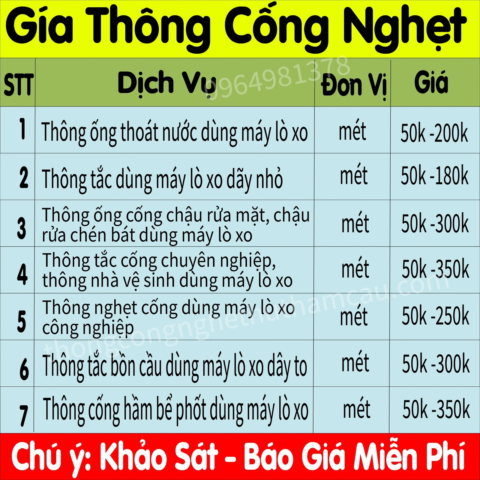 Thông bồn cầu, hút bể phốt giá rẻ 99k, sạch 100%, bảo hành 5 năm thịnh phát toàn quốc