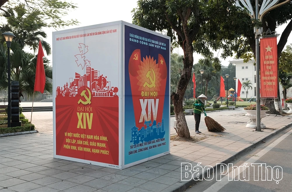 Rực rỡ cờ hoa chào mừng Đại hội đại biểu toàn quốc lần thứ XIV của Đảng