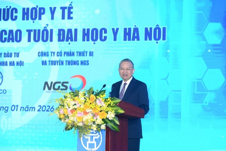 Tổng Bí thư Tô Lâm dự lễ khởi công Dự án khu phức hợp y tế - Chăm sóc sức khỏe người cao tuổi Đại học Y Hà Nội