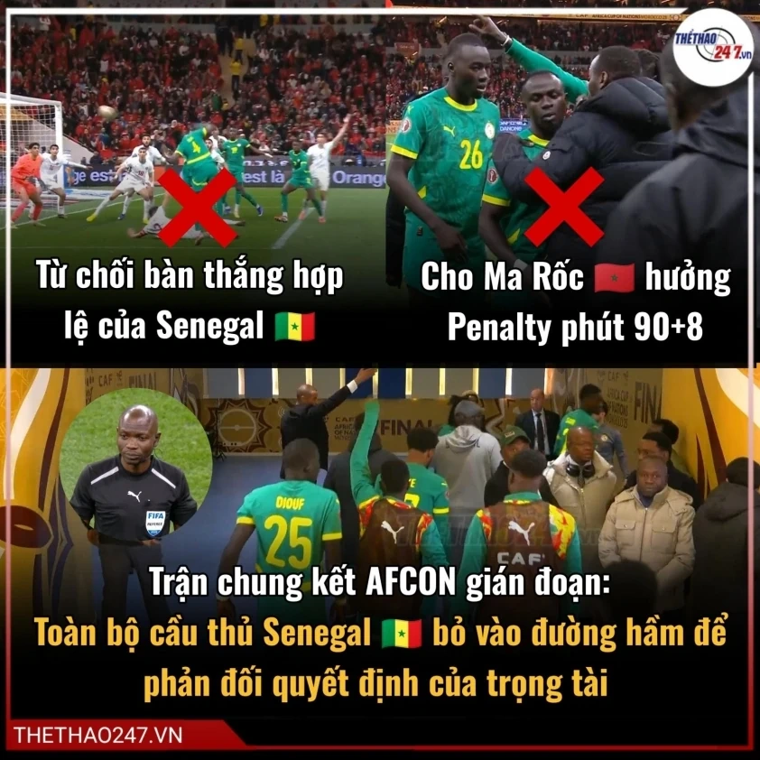 Quật ngã Ma Rốc, Senegal lên ngôi vô địch CAN Cup theo cách điên rồ