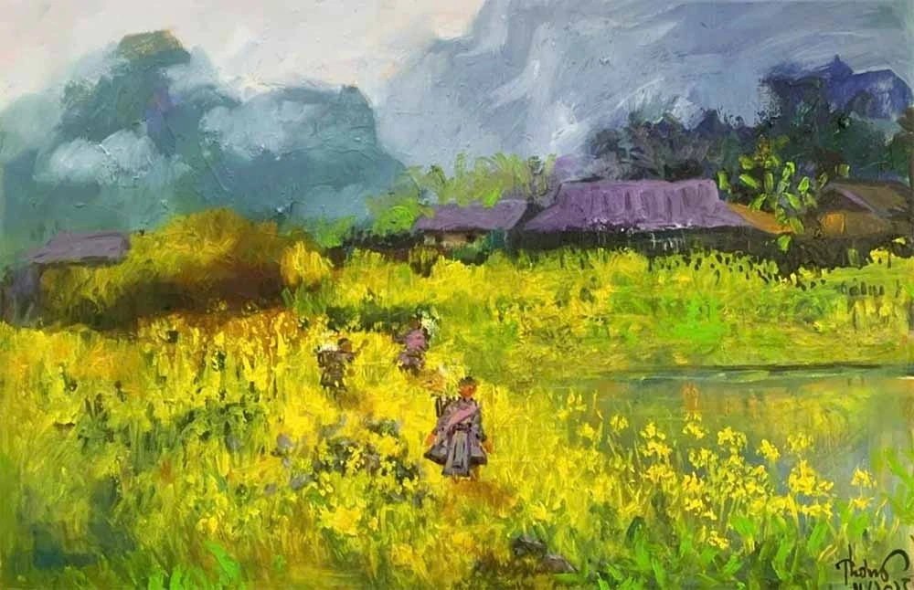 Sắc quê trong miền lắng đọng