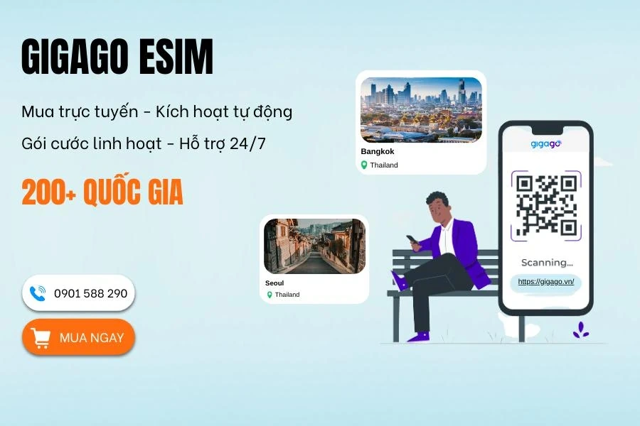 Top 5 nhà cung cấp eSIM du lịch quốc tế uy tín, hỗ trợ 24/7
