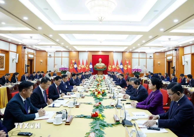 Tổng Bí thư Tô Lâm hội đàm với Tổng Bí thư, Chủ tịch nước Lào Thongloun Sisoulith