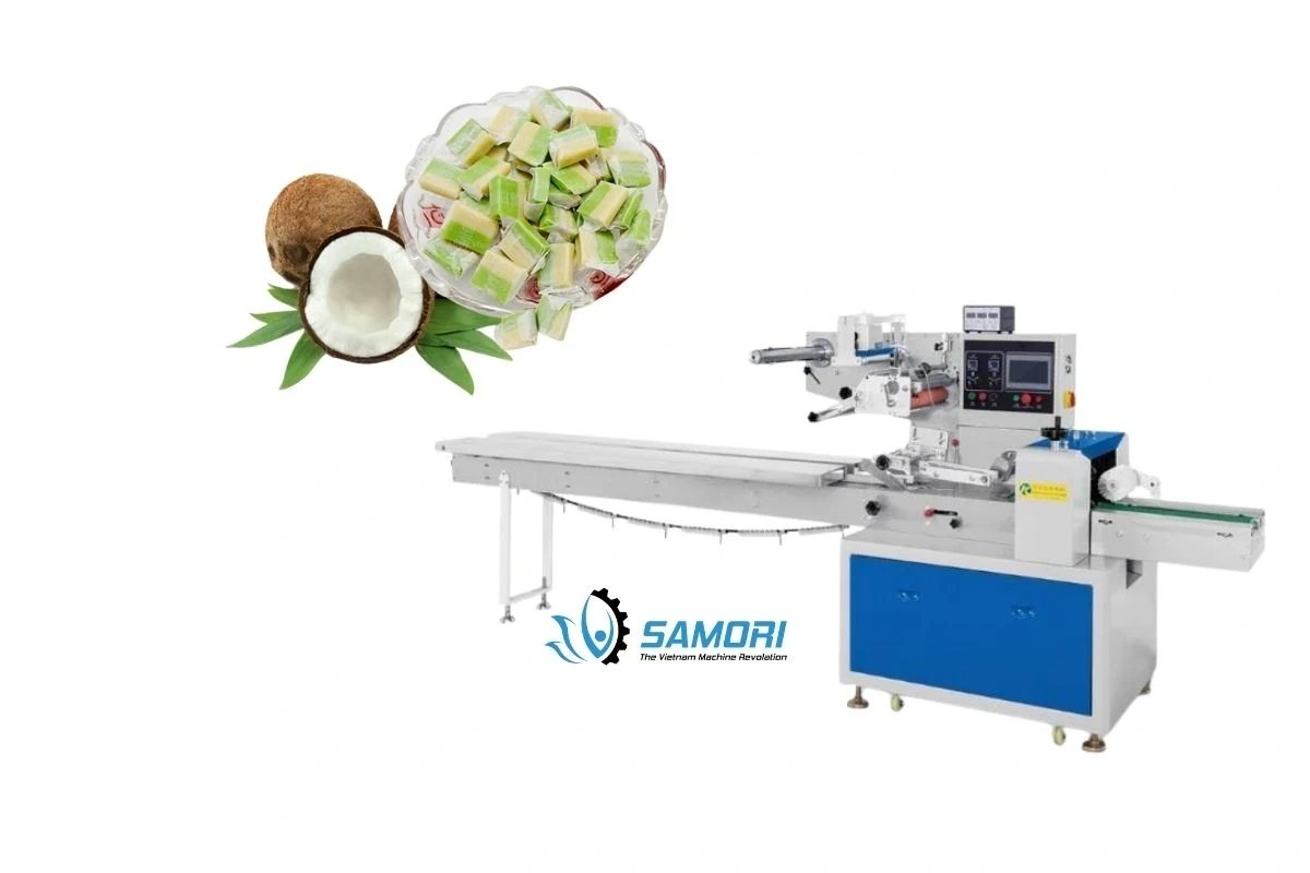 Tổng quan quy trình sản xuất và đóng gói kẹo dừa trong công nghiệp