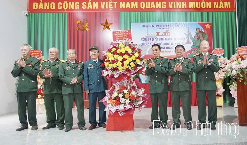 Thành lập Chi hội chiến sĩ thành cổ Quảng Trị năm 1972 xã Lâm Thao