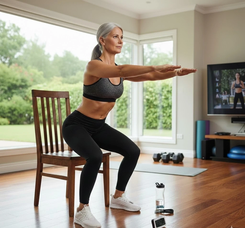 Không cần ăn kiêng khắt khe dịp Tết, bài tập đơn giản giúp giảm mỡ bụng sau tuổi 60