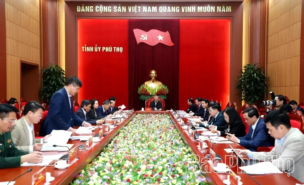 Provincial Party Standing Committee Discusses Socio-Economic Issues and Preparations for the 2026 Hung Kings Temple Festival