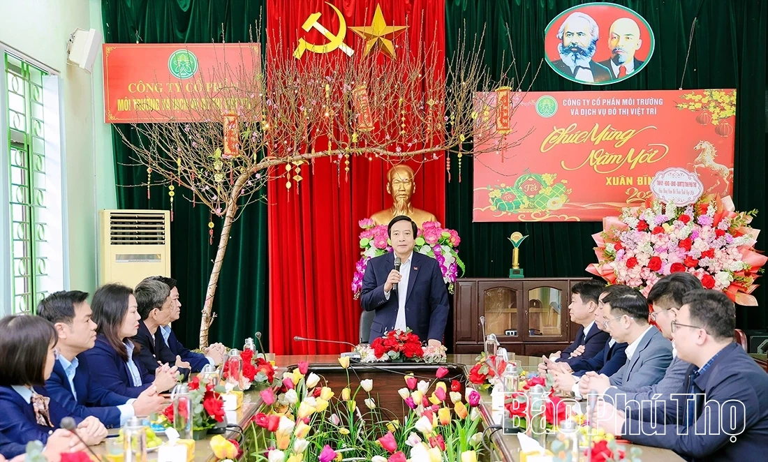 Phó Bí thư Tỉnh ủy Nguyễn Mạnh Sơn thăm, chúc Tết doanh nghiệp trên địa bàn tỉnh