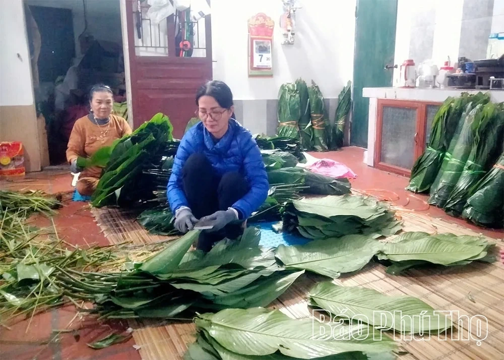 Diem Xuan Village: A Bustle of Banh Chung as Tet Approaches