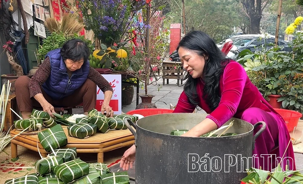 Xanh mướt hồn quê trong chiếc bánh chưng ngày Tết