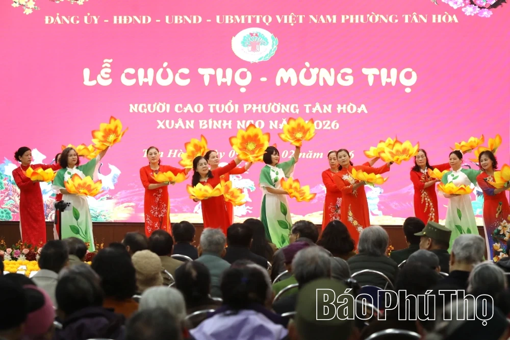 Phường Tân Hòa tổ chức Lễ chúc thọ - mừng thọ 286 người cao tuổi