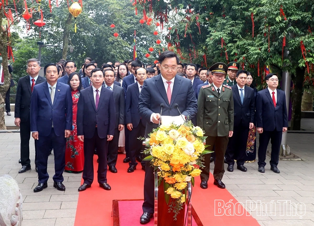 Dâng hương tưởng niệm, tri ân công đức các Vua Hùng trước thềm năm mới Bính Ngọ 2026