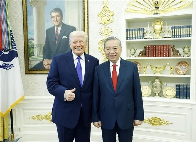 Tổng Bí thư Tô Lâm gặp Tổng thống Hoa Kỳ Donald Trump
